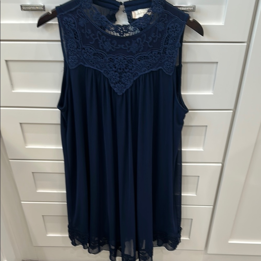 Altar'd State Navy Blue Lace Midi Dress. Never worn NWOT
